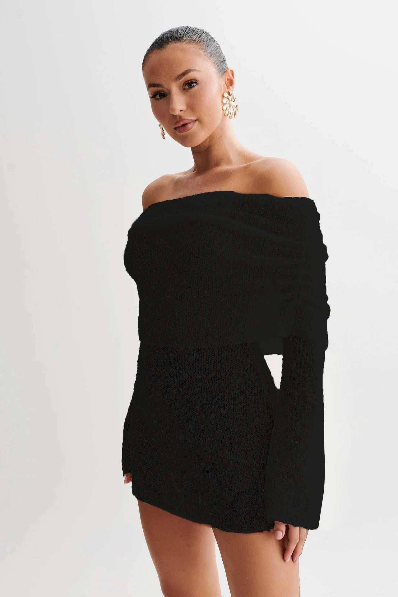 Elara Mini Dress - Elegant & Off-Shoulder