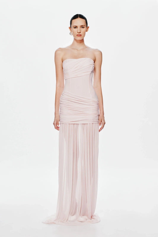 Misha Ember Wrapped Maxi Dress - Dusty Pink