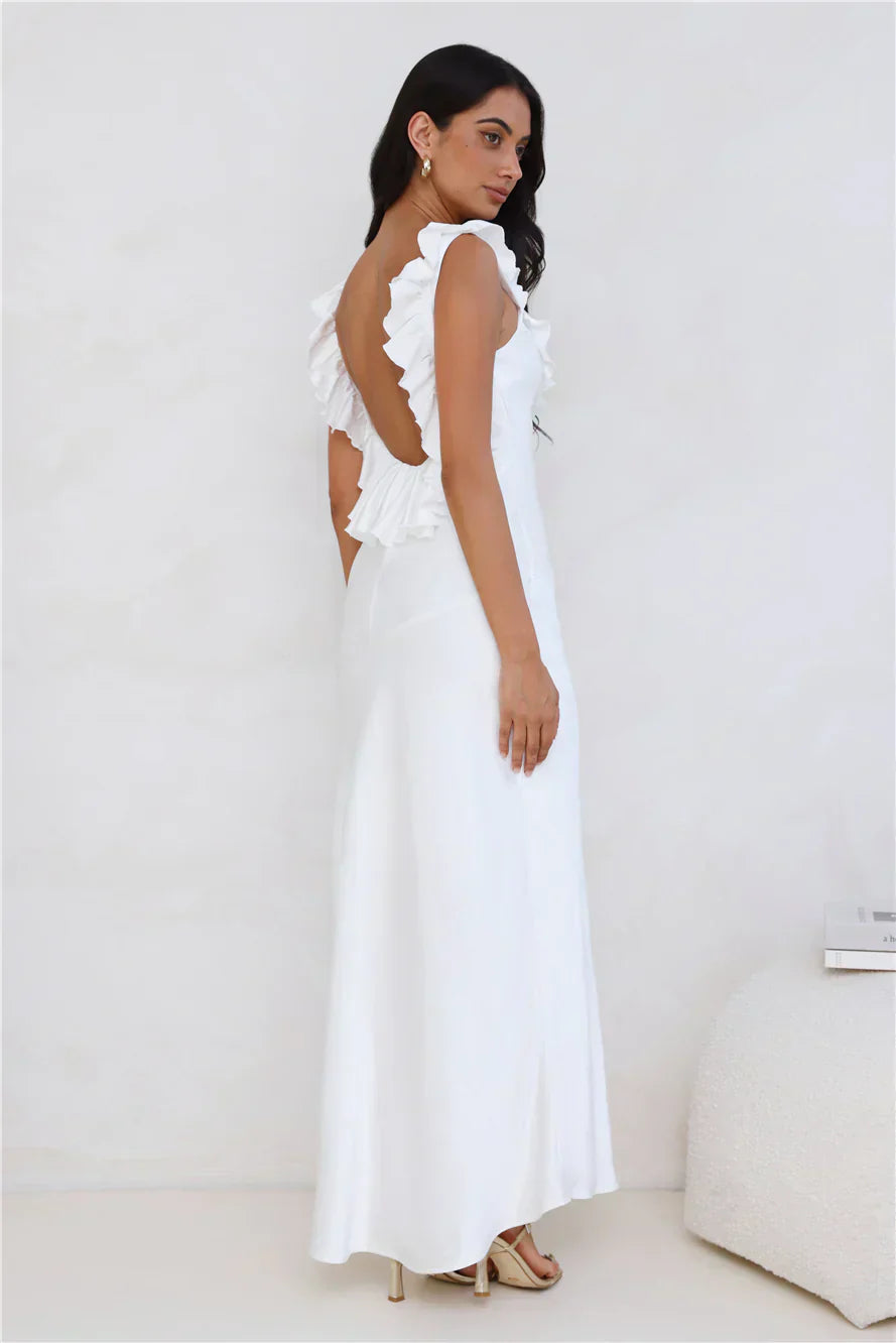 Chasing The Spark Satin Maxi Dress